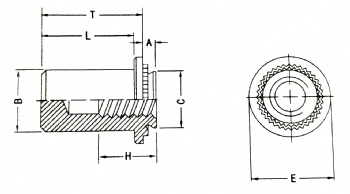  Self-Clinching Blind Fasteners Pressed Nut	