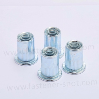  Carbon Steel Flat Head Rivet Nut Flat Head Rivet Nut Insert Nut	