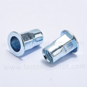 Half Hex Body Flat Head Rivet Nuts Insert Nutserts