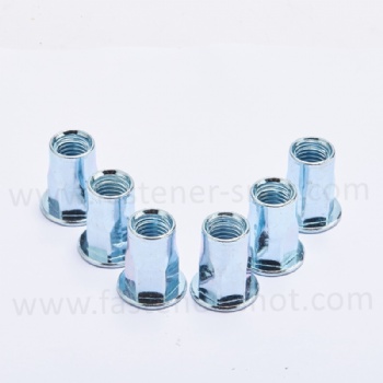  Half Hex Body Flat Head Rivet Nuts Insert Nutserts	