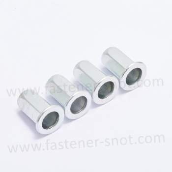  Full Hex Flat Head Rivet Nuts Sheet Metal Fastening	