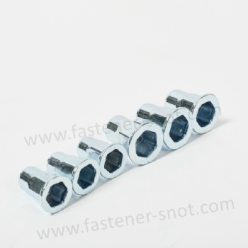  Flat Head Half Hex Rivet Nut Insert Zinc Plating	