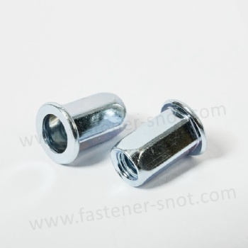  Flat Head Full Hex Threaded Insert Nut Carbon Steel Rivet Nuts	