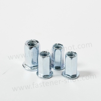  Flat Head Full Hex Threaded Insert Nut Carbon Steel Rivet Nuts	