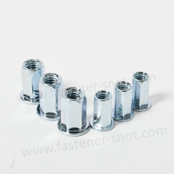  Flat Head Full Hex Threaded Insert Nut Carbon Steel Rivet Nuts	