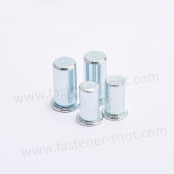  Blind Rivet Nut Flat Head Knurled Body Closed End For Thin Materials	