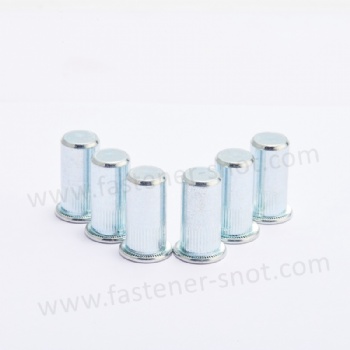  Blind Rivet Nut Flat Head Knurled Body Closed End For Thin Materials	