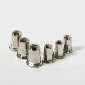  Flat Head Rivet Nut Stainless Steel 304 Half Hex China	